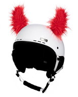 Revos Crazy Ears Horns Hairy - colour red - Helmet Decoration