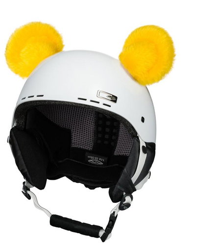 Revos Crazy Ears Teddy Bear - yellow - suction cups - Helmet Decoration - Main image