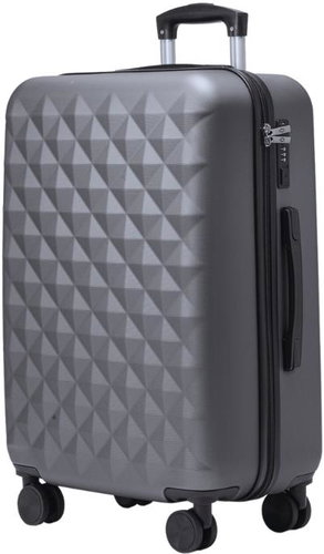ROWEX Medium universal travel case with TSA lock Crystal, grey-black, 66 × 46 × 27 cm (63 l) - Suitcase - Main image