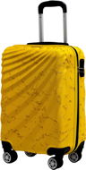 ROWEX Příruční kabinový cestovní kufr Pulse žíhaný, žlutá žíhaná, 56 × 34 × 24 cm (40 l) - Cestovní kufr