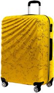 ROWEX Stredný univerzálny cestovný kufor Pulse žíhaný, žltá žíhaná, 68 × 40 × 27 cm (66 l) - Cestovný kufor