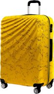 ROWEX Veľký rodinný cestovný kufor Pulse žíhaný, žltá žíhaná, 77 × 47 × 33 cm (109 l) - Cestovný kufor