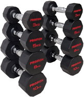 IRONLIFE Set of rubberized dumbbells 3 - 10 kg (4 pairs + stand) - Dumbell Set