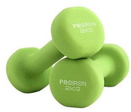PROIRON One-handed Neoprene Dumbbell 2 × 2 kg - GREEN - Dumbell Set