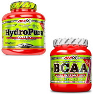 Amix HydroPure Whey Protein 1600g, Peanut Butter Cookies + BCAA Micro Instant, 300g, Fruit Punch - Sada