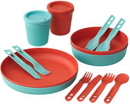 Sada nádobí SEA TO SUMMIT Passage dinnerware set -  14 kusů - modrý + oranžový - Sada nádobí