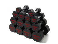 PROIRON Set of rubberized one-handed dumbbells 3 - 20 kg, 8 pairs - Dumbell Set