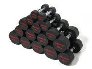 PROIRON Set of rubberized one-handed dumbbells 3 - 24 kg, 9 pairs - Dumbell Set