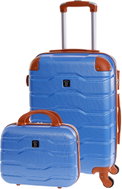BERTOO Kabinový kufr Firenze pro Ryanair, set 2v1 S, modrý - Case Set