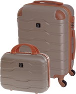 BERTOO Kabinový kufr Firenze pro Ryanair, set 2v1 S, champagne  - Case Set