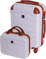 BERTOO Kabinový kufr Firenze pro Ryanair, set 2v1 S, bílý - Case Set