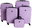 Suitcase, light purple 5in1 set