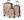 Bertoo Torino Travel case, gold 3in1 set