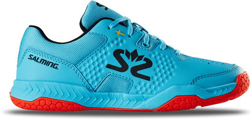 Salming Hawk Court Shoe JR Blue/Red size 39EU/250mm - Indoor Shoes - Main image