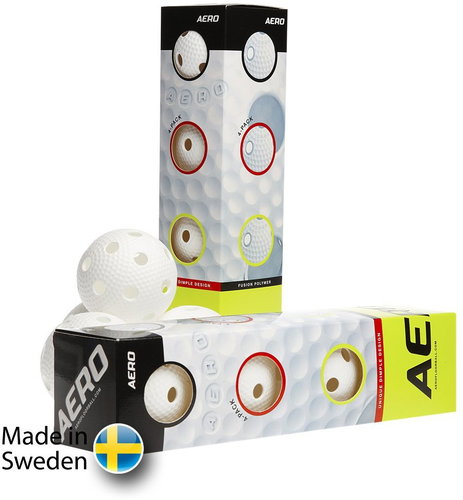 SALMING Aero Plus Ball, 4-Pack, White - Floorball Ball - Main image