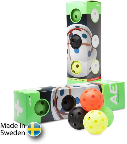 SALMING Aero Plus Ball, 4-Pack, Colour - Floorball Ball - Main image