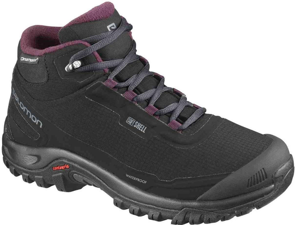 Salomon SHELTER CS WP W Black Ebony Wine Tasting size 4.5 240mm