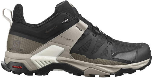 Salomon X ULTRA 4 GTX Black/Vintage Kaki/Vanilla Ice, size 8/270mm - Trekking Shoes - Main image