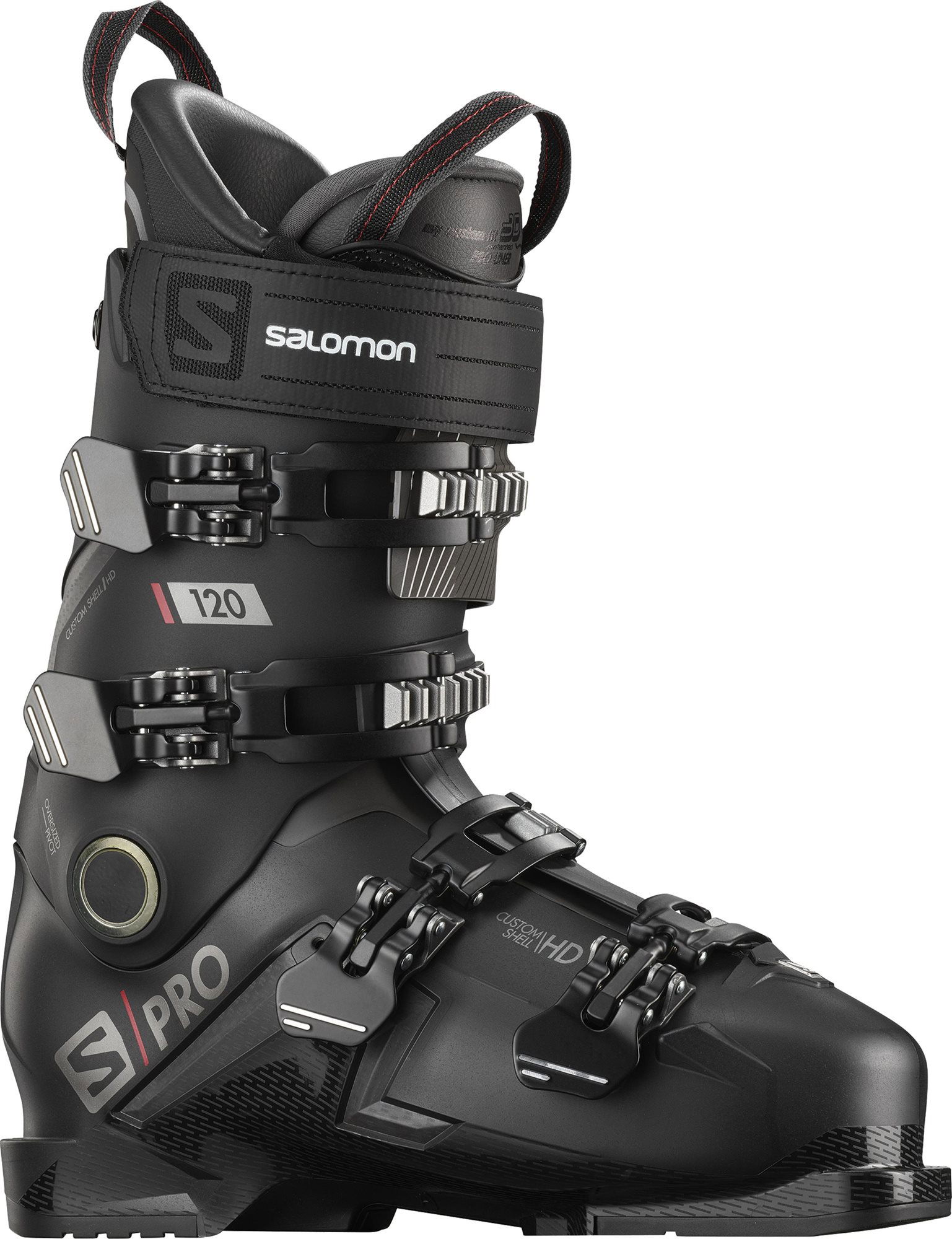 Salomon S Pro 120 Black Belluga Red size 48.66 49 EU 310 315mm