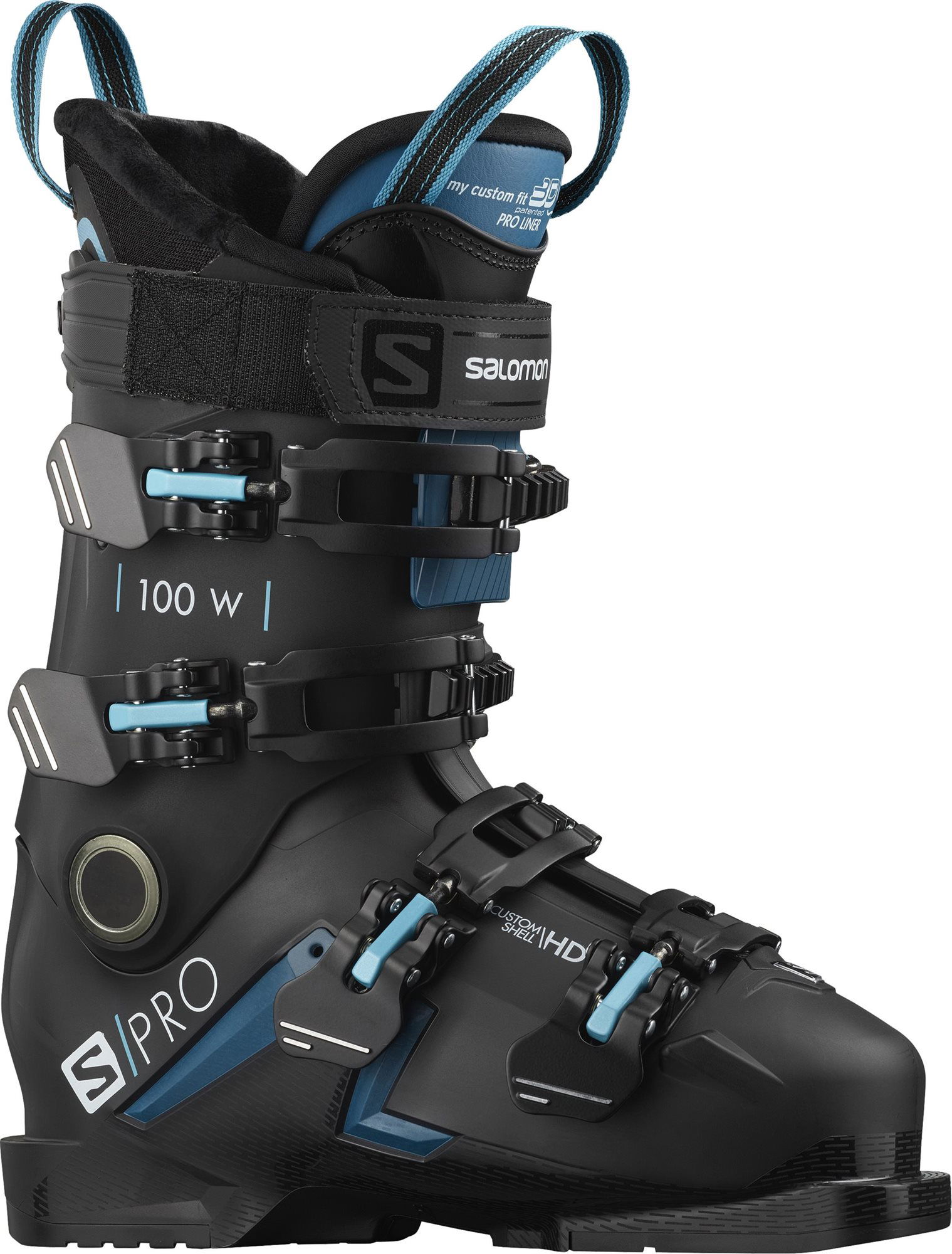 Salomon S PRO 100 W Black Blue Scuba Size 37.5 EU 240mm Ski