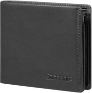 Samsonite Attack 2 SLG 046, leather, lie-flat black - Wallet