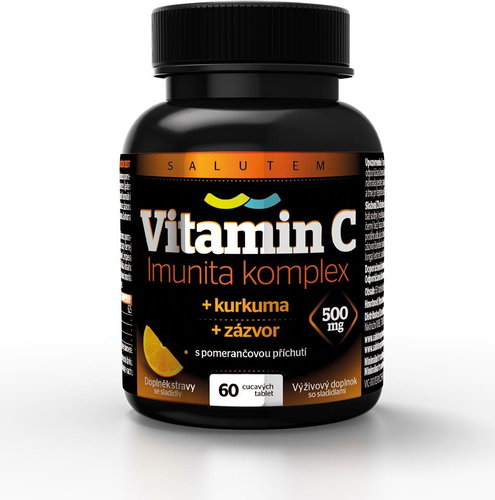 Salutem Vitamin C 500 mg Immunity turmeric + ginger tbl. 60 - Vitamin C - Main image