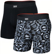 Saxx Vibe Xtra Soft Comfort Boxer Brf Fly 2Pk Backsplash/Black L - Boxer Briefs