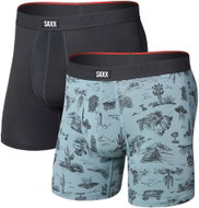 Saxx Vibe Xtra Soft Comfort Boxer Brf Fly 2Pk Desert Daydream/Faded Black L - Boxer Briefs