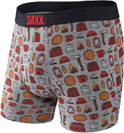 Saxx Ultra Boxer Brief Fly grey htr lumberjack - Boxerky