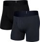 Saxx Droptemp Cooling Cotton Bb Fly 2Pk Black/India Ink - Boxer Shorts