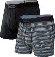 Saxx Quest Quick Dry Mesh Boxer Brief Fly 2Pk Sunrise Stripe/Black Ii M - Boxer Shorts