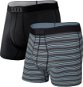 Saxx Quest Quick Dry Mesh Boxer Brief Fly 2Pk Sunrise Stripe/Black Ii M - Boxer Shorts