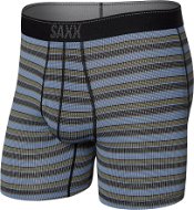 Saxx Quest Quick Dry Mesh Boxer Brief Fly Solar Stripe-Twilight L - Boxer Shorts