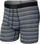 Saxx Quest Quick Dry Mesh Boxer Brief Fly Solar Stripe-Twilight S - Boxer Shorts