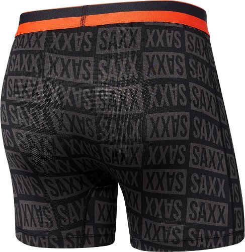Saxx Sport Mesh Boxer Brief Fly Checkerboard-Black S - Boxer