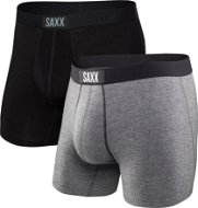 Saxx Vibe Super Soft Boxer Brief 2Pk Black/Grey XL - Boxer Shorts