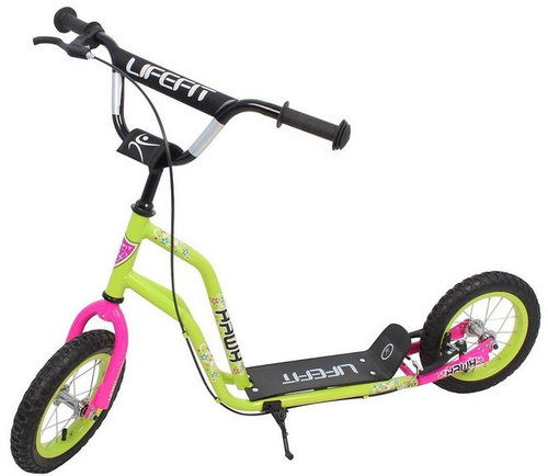 Lifefit Hawk 12 "/ 12" green-pink - Scooter - Main image