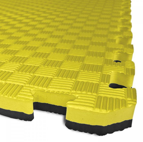 SEDCO Taekwondo mat 100 × 100 × 2.0 cm black-yellow - Tatami - Main image