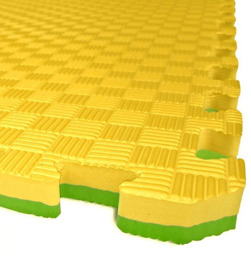 SEDCO Two-colour puzzle mat 100 × 100 × 2.6 cm yellow-green - Tatami - Main image