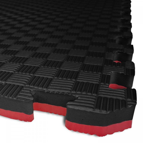 SEDCO Two-colour puzzle mat 100 × 100 × 3.0 cm black-red - Tatami - Main image