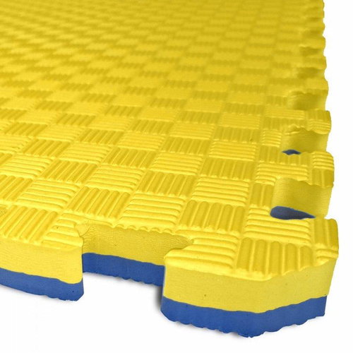 SEDCO Two-colour puzzle mat 100 × 100 × 4.0 cm blue-yellow - Tatami - Main image