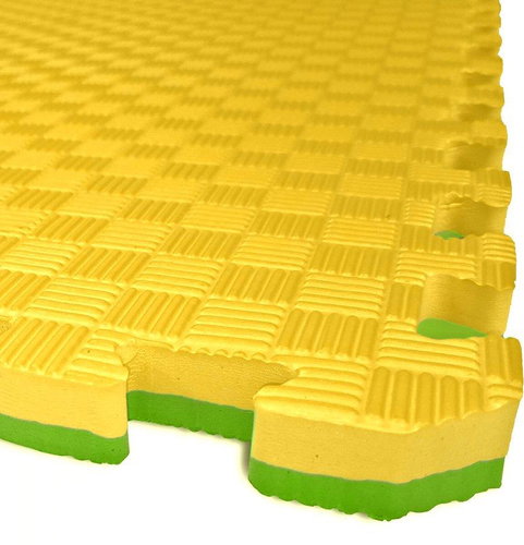Sedco Tatami puzzle - taekwondo mat, 100 × 100 × 2 cm yellow-green - Tatami - Main image