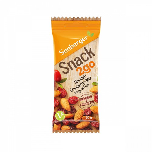 Seeberger Snack2go Mix of almonds and cranberries 50g - Nuts - Main image