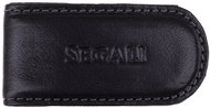 SEGALI Spona na bankovky kožená magnetická 1038, černá - Spona na peníze