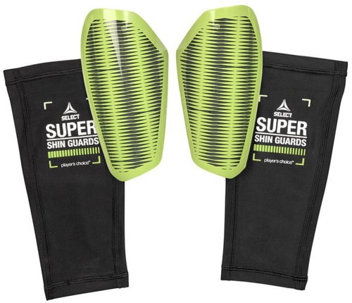 Select Shin Guard Super black-green, size 2.5 mm. M - Football Shin Guards - Main image