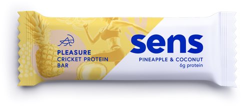 SENS Pleasure Protein bar with cricket flour, 40g, pineapple & coconut - Protein Bar - Main image