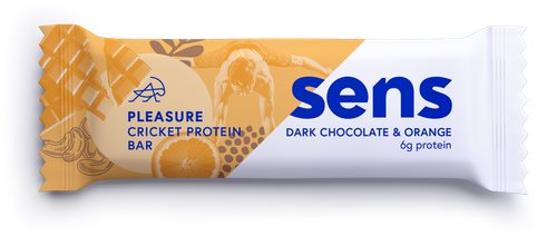 SENS Pleasure Protein bar with cricket flour, 40g, dark chocolate & orange - Protein Bar - Main image
