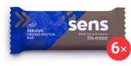 SENS Serious Protein tyčinka s 20g bílkovin a cvrččí moukou,  6 x 40g, hořké kakao a sezam - Proteinová tyčinka