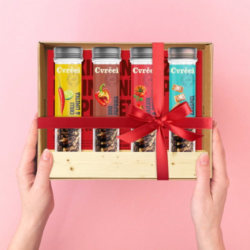 SENS Valentine's Day gift set - Crunchy & roasted crickets - Healthy Crisps - Main image