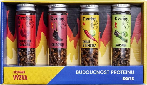 SENS Hot crispy & roasted crickets - Gift set of 4 flavours - Dried Insects - Main image